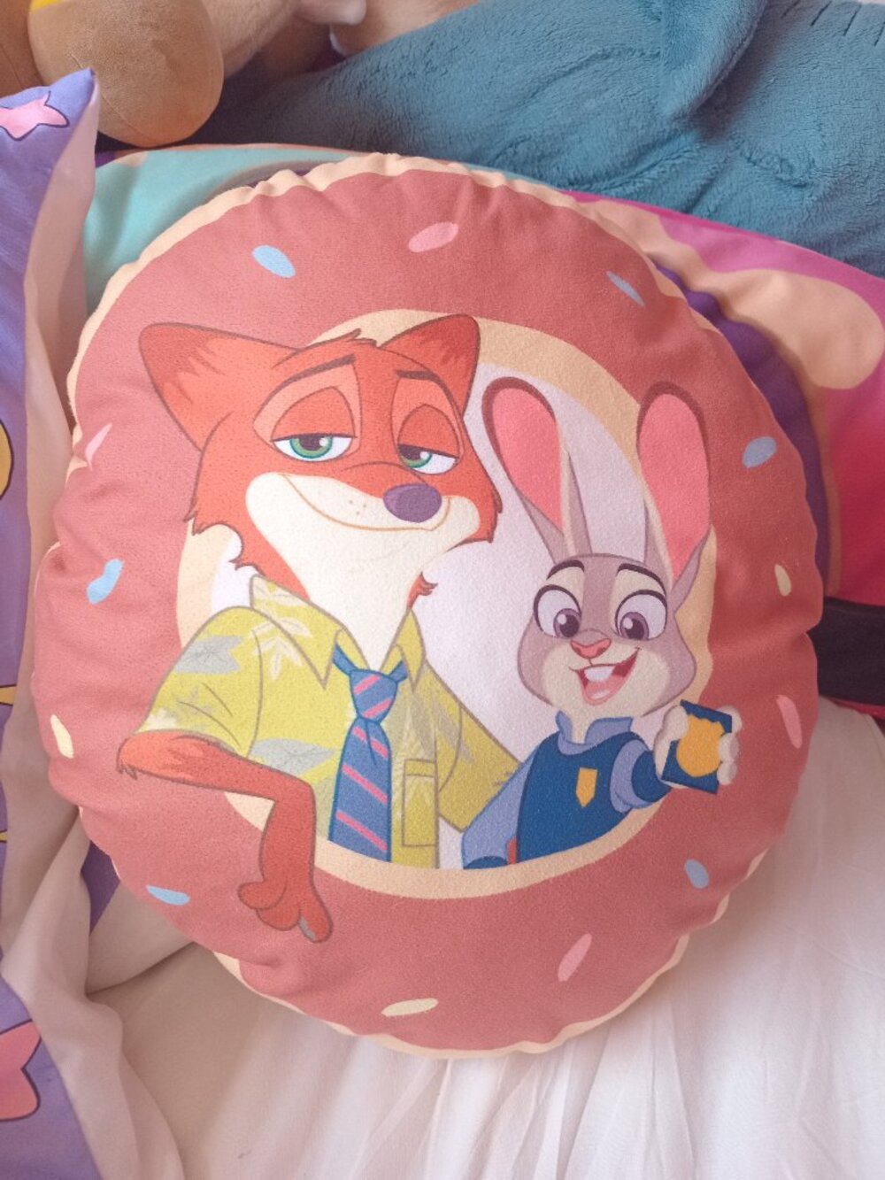 Zootopia Nick and Judy Donut Pillow